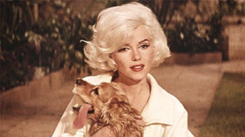 Marilyn Monroe and dog in Something's Got to Give