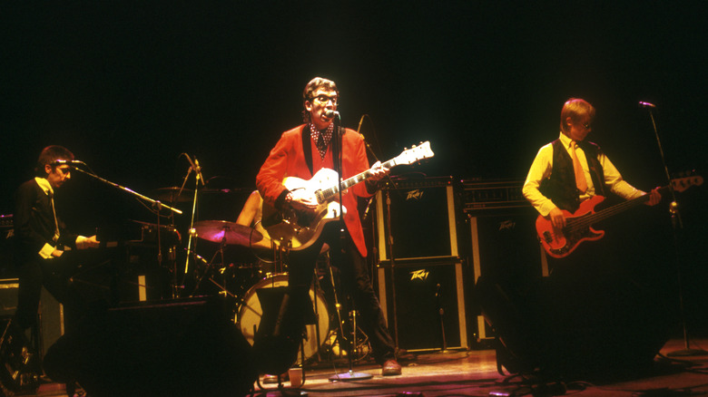Elvis Costello and the Attractions performing in the late 1970s