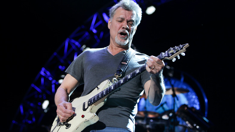 Eddie Van Halen playing guitar