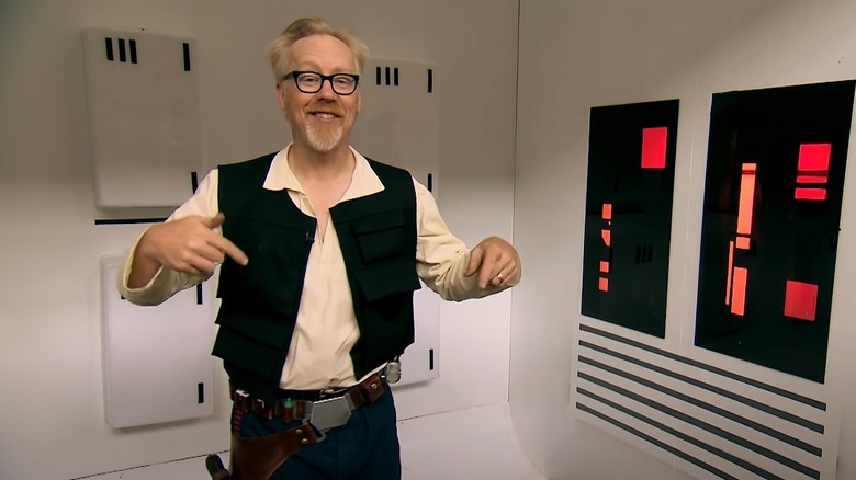 Screenshot from MythBusters Star Wars episode