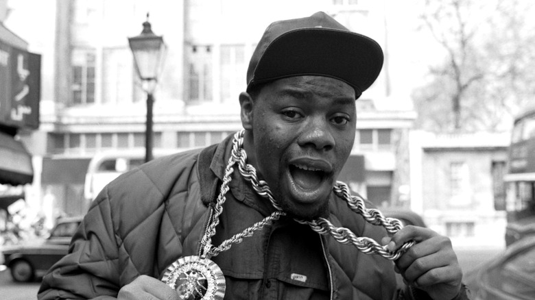 Biz Markie showing off bling