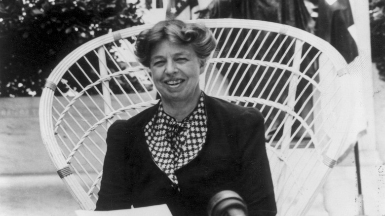Eleanor Roosevelt in chair