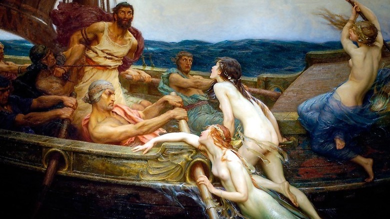 Siren-Mermaids seducing Odysseus