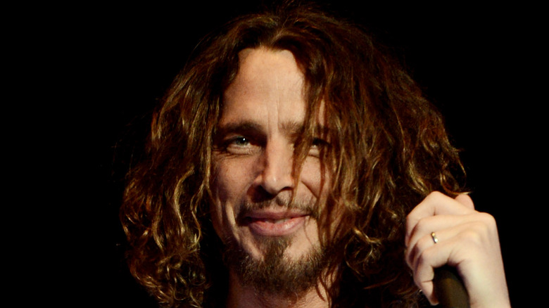 Chris Cornell with a microphone