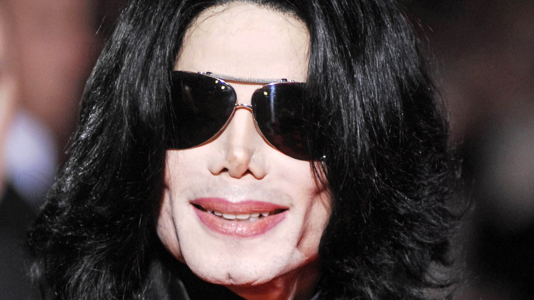 Michael Jackson wearing sunglasses