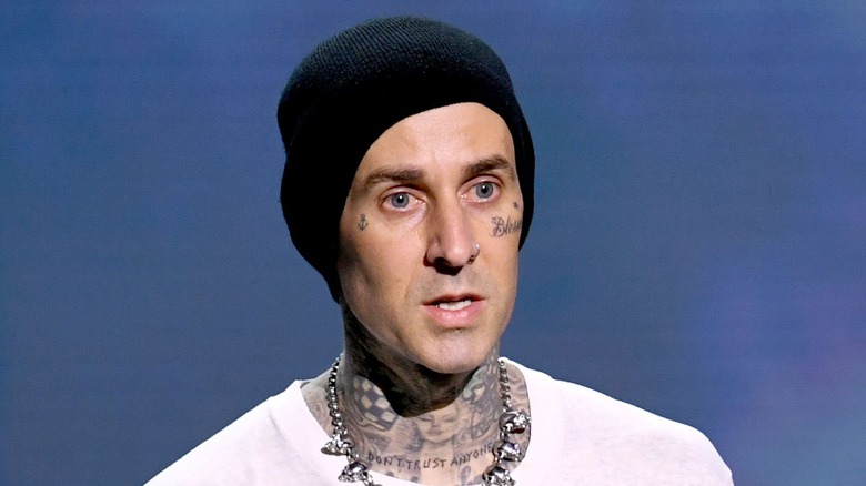 Travis Barker white tshirt MTV Music Awards