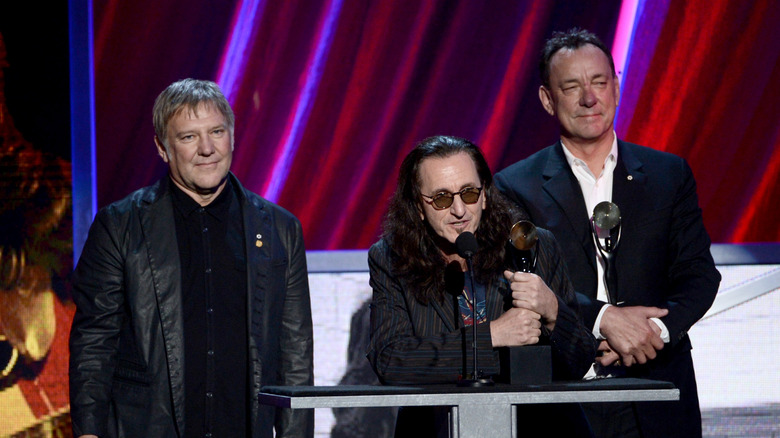 Rush at their Rock and Roll Hall of Fame induction