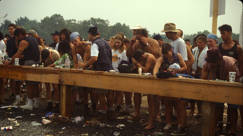 A free water trough at Woodstock 99