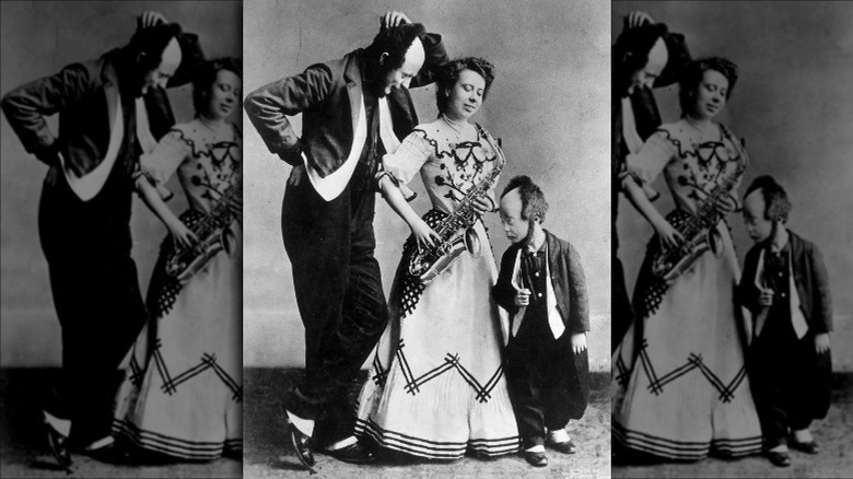 Buster Keaton with his parents Joe and Myra