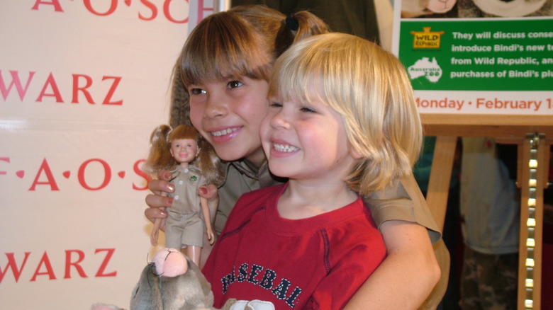 Robert and Bindi Irwin as children