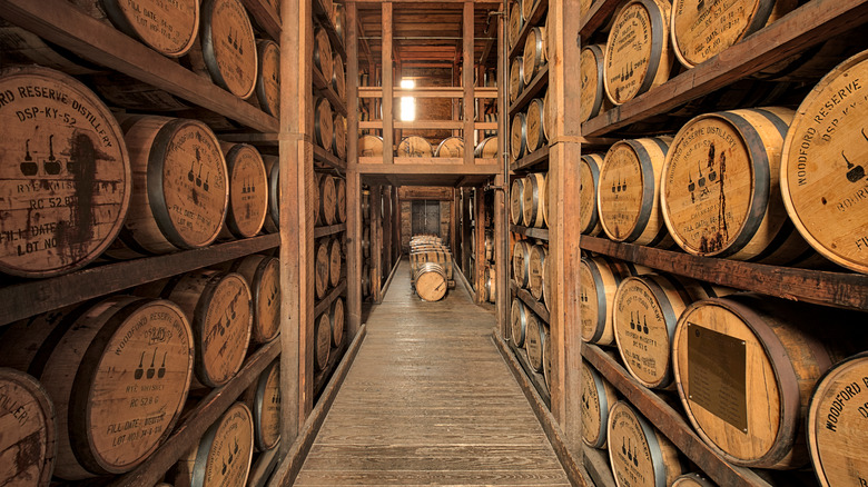 barrels of bourbon