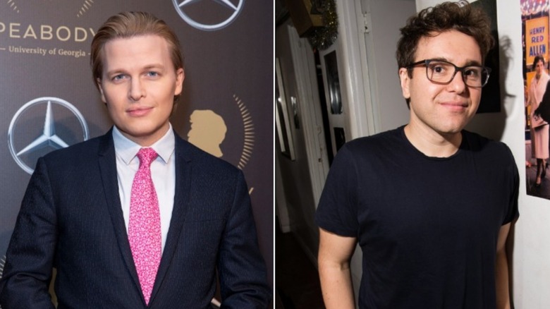 Ronan Farrow (left), Jon Lovett (right)