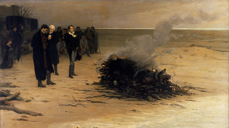 The Funeral of Shelley painting