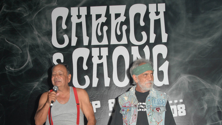 Chong and Cheech on stage