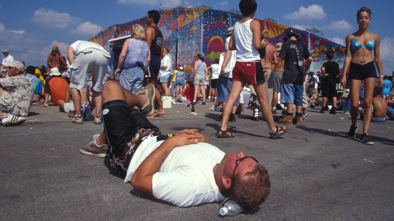 Man resting at Woodstock '99