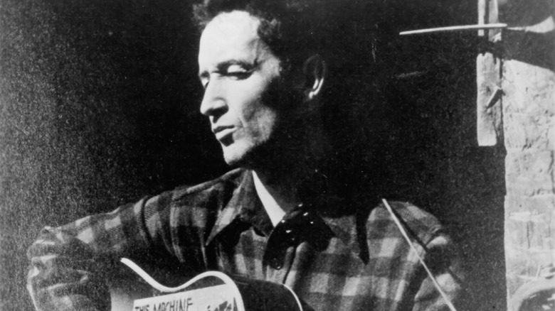 American folk singer Woody Guthrie