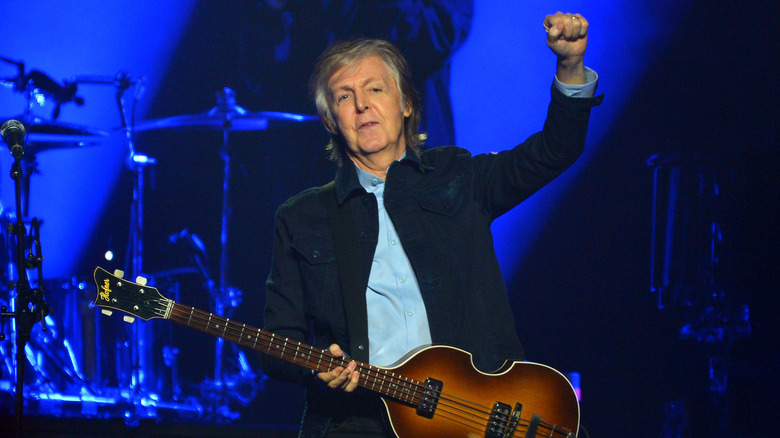 Paul McCartney onstage in 2018