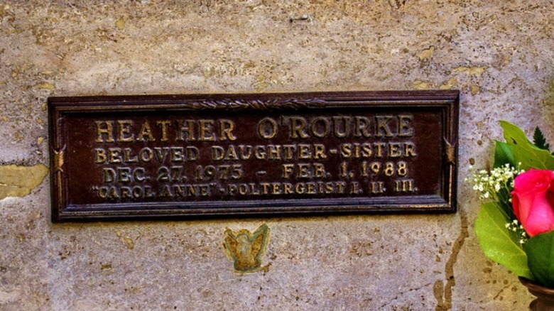 Heather O' Rourke's memorial plaque
