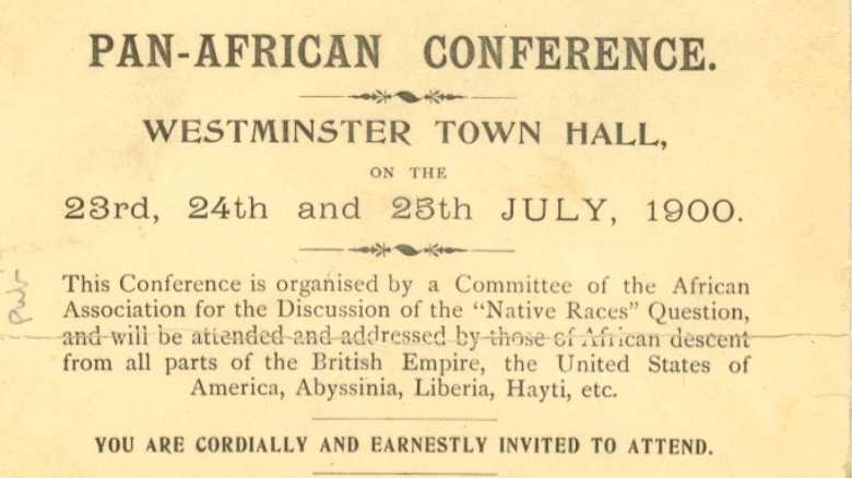 Invitation to Pan African Conference 1900