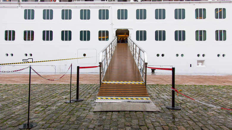 a ship's gangplank