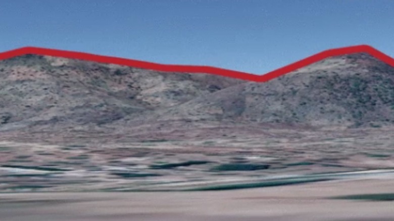 Google Earth matching mountain range 