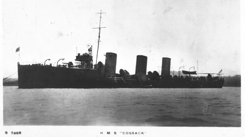 HMS Cossack at sea