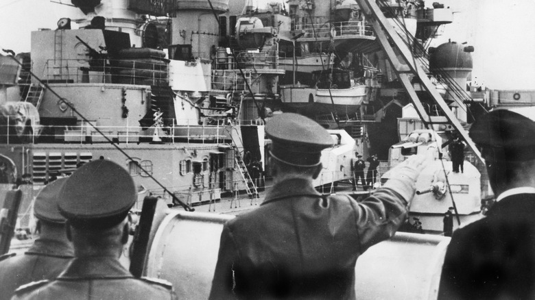 Hitler and Nazis on the Bismarck