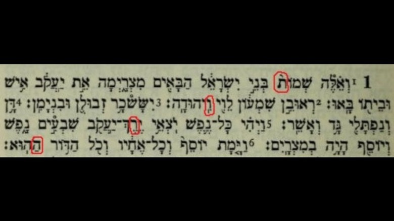 Example of Bible code