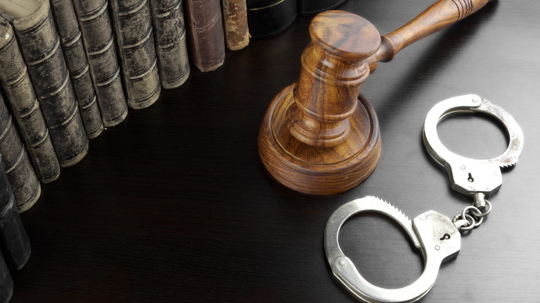 gavel and handcuffs