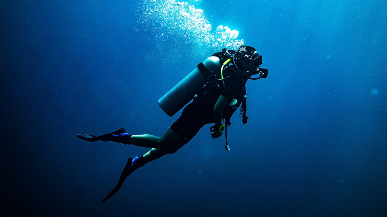 Diver underwater