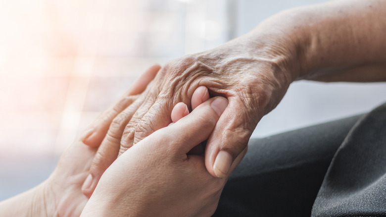 Elderly person's hand