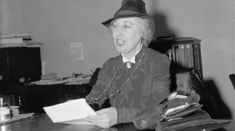 A photograph of Jeannette Rankin in 1939