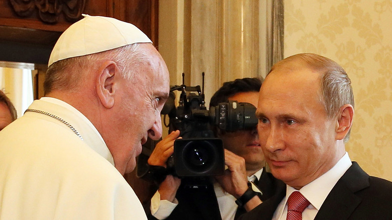 Vladimir Putin meets Pope Francis