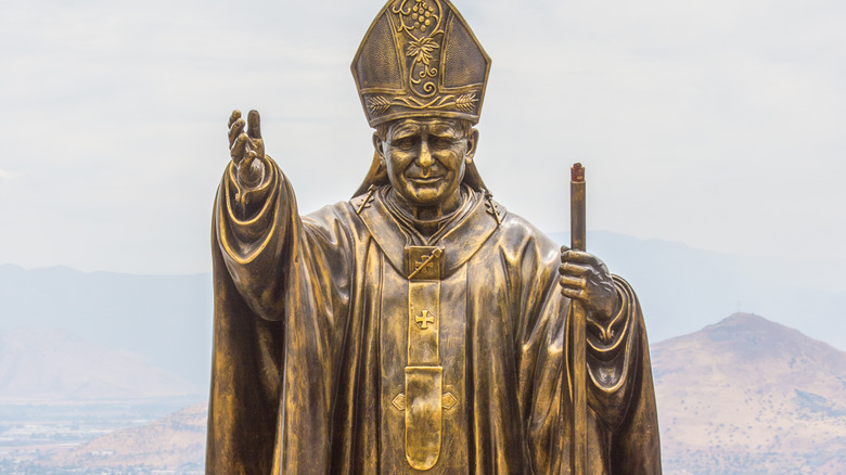 Statue of Pope John Paul II in Chile