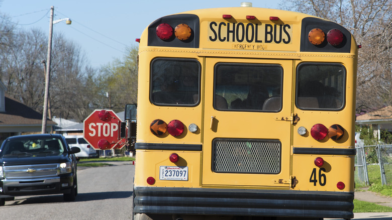 Louisiana School Bus with stop sign
