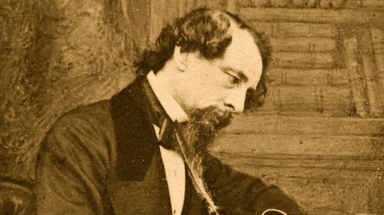 Charles Dickens at work