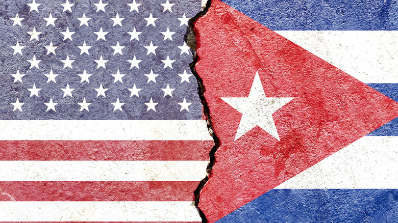 U.S. and Cuban flags