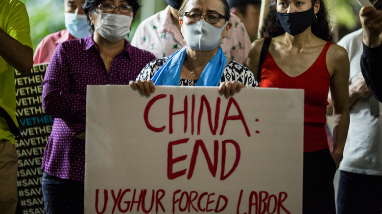 china protest uyghur