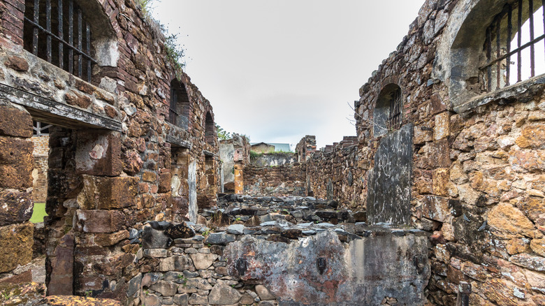 Remains of the old prison buildings on Isle Royale