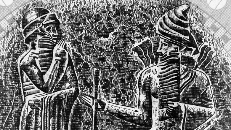 King Hammurabi and sun god