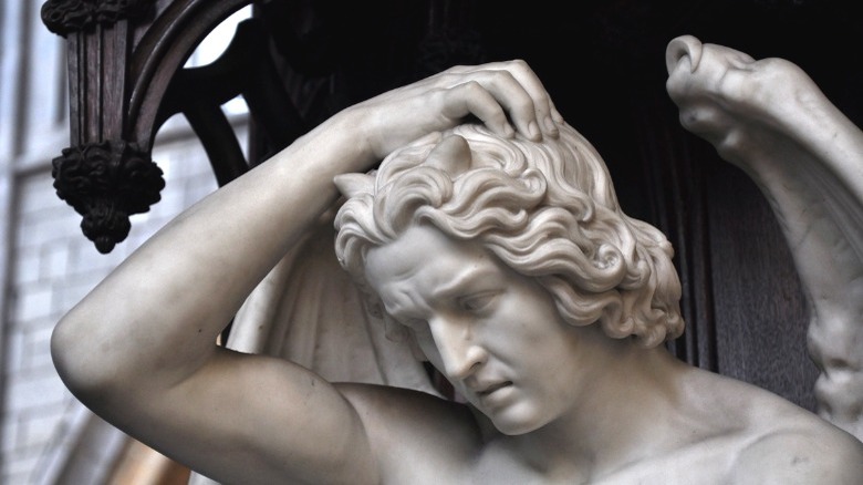 Guillaume Geefs statue of Lucifer in Liège cathedral