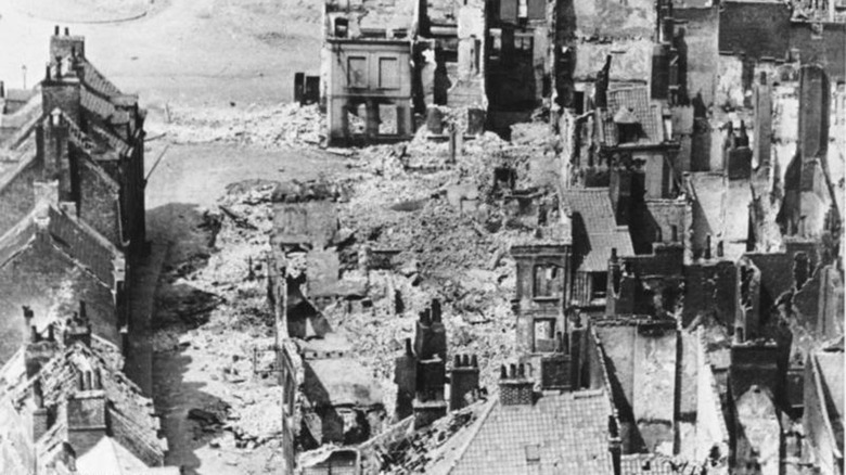 Calais in ruins June 1940