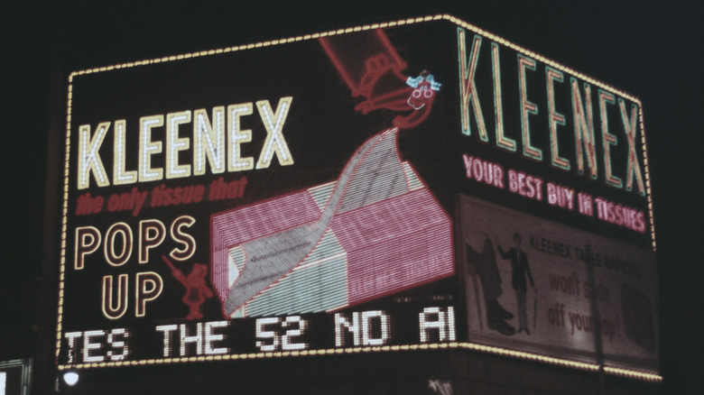 Ad for Kleenex pop-ups, 1950s