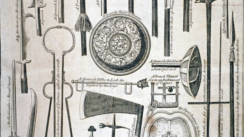 Illustration of instruments of torture