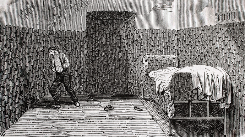 Antique illustration padded room