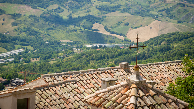 lightning rod atop a church