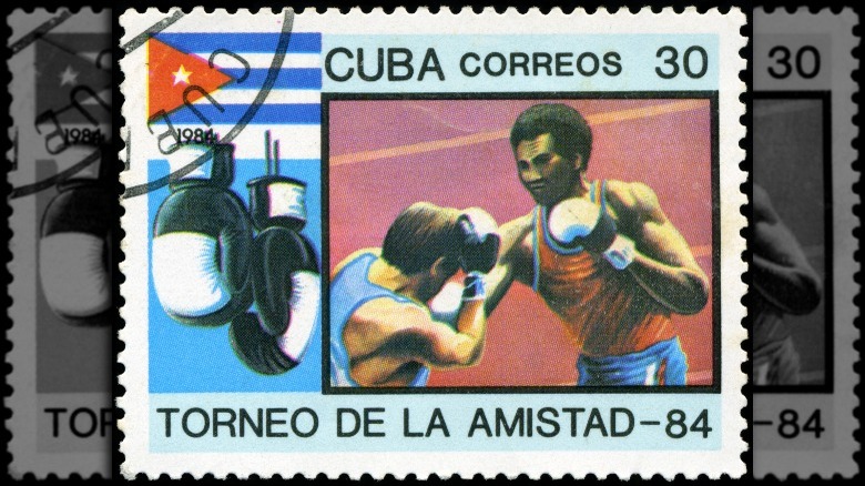 Cuban stamp for boxing in friendship games