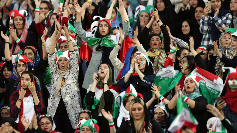 Female soccer fans in Iran
