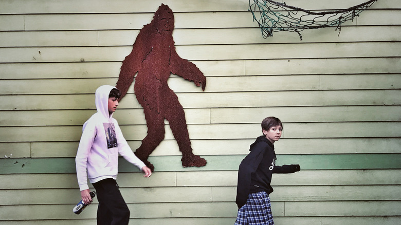 Kids walking like Bigfoot