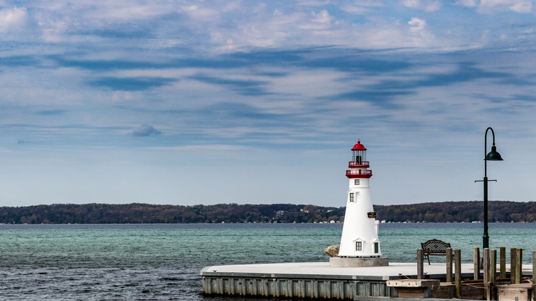 Lighthouse overlooking Torch Lake